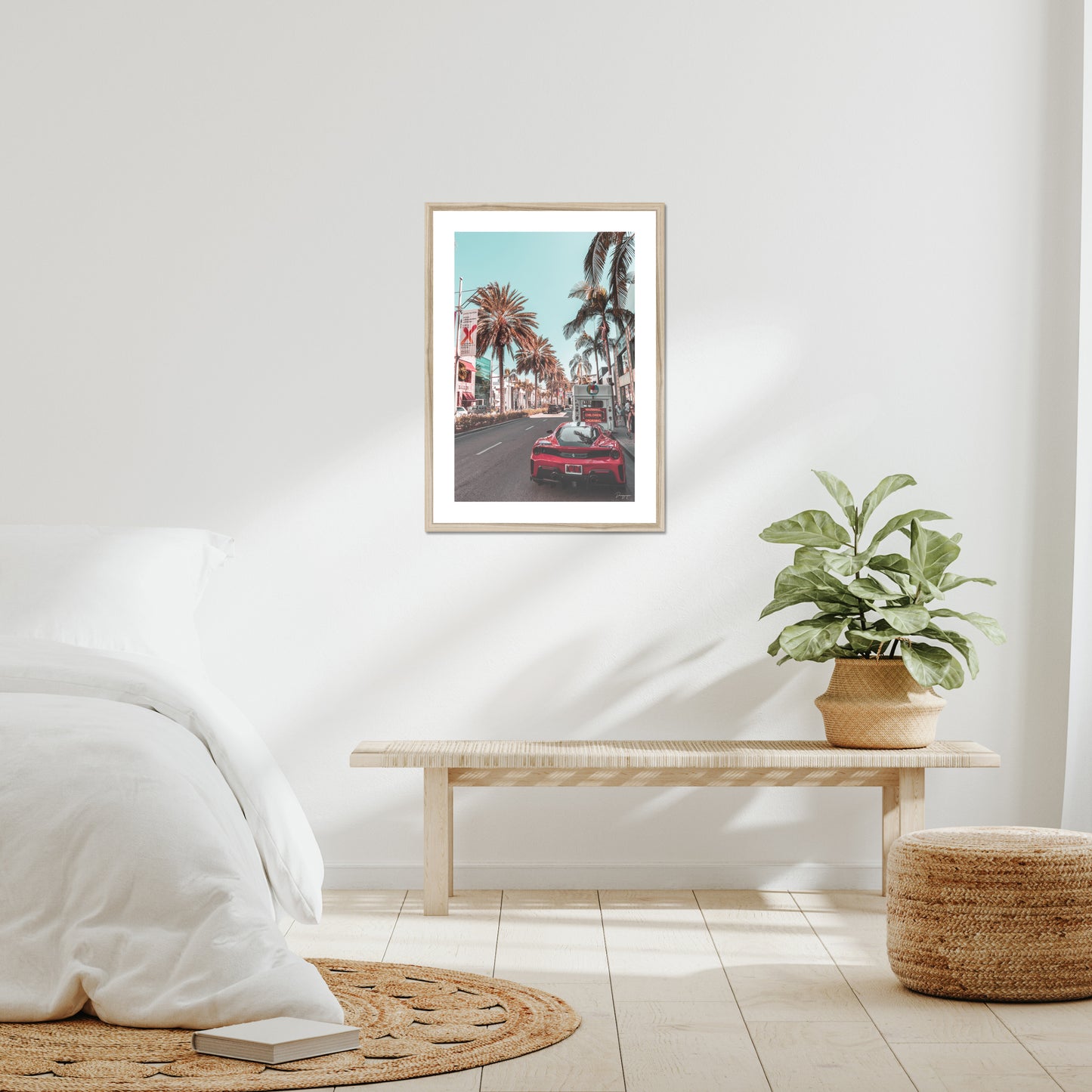 Beverly Hills Ferrari - Framed Art