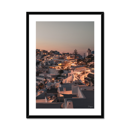 Santorini Evenings - Framed Art