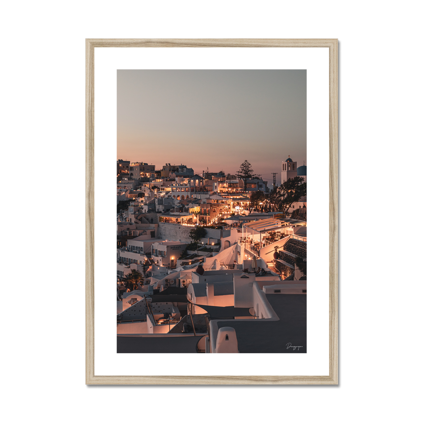 Santorini Evenings - Framed Art