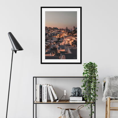 Santorini Evenings - Framed Art