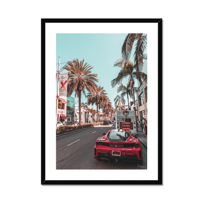 Beverly Hills Ferrari - Framed Art