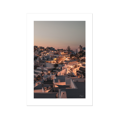 Santorini Evenings - Poster