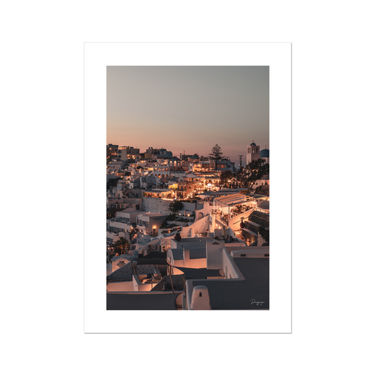 Santorini Evenings - Poster