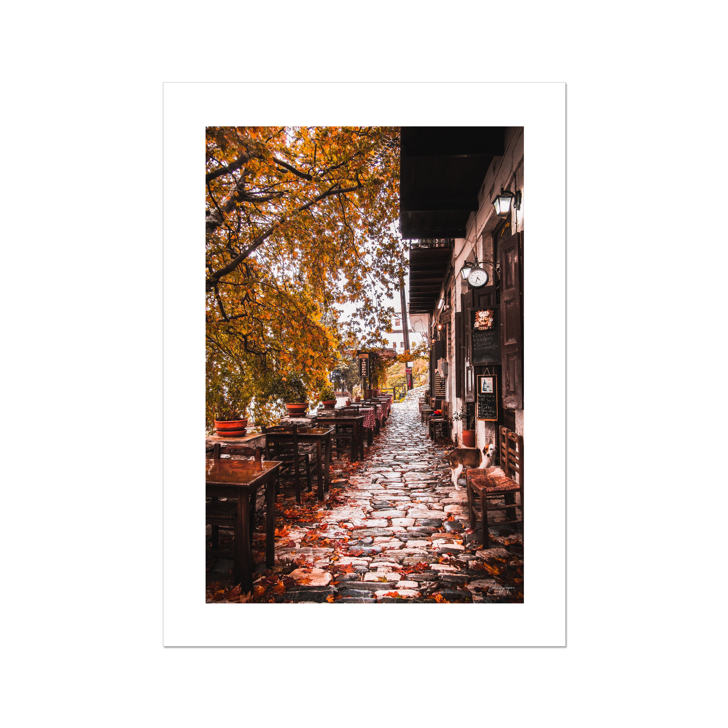 Village in Autumn - Poster